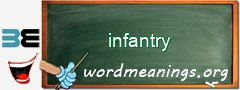 WordMeaning blackboard for infantry